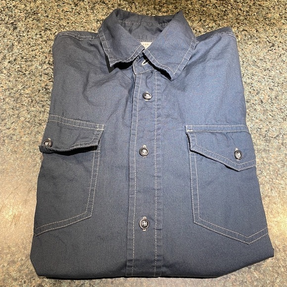 Wrangler button up long sleeve blue Western shirt size Small 2 chest pockets - Picture 9 of 9
